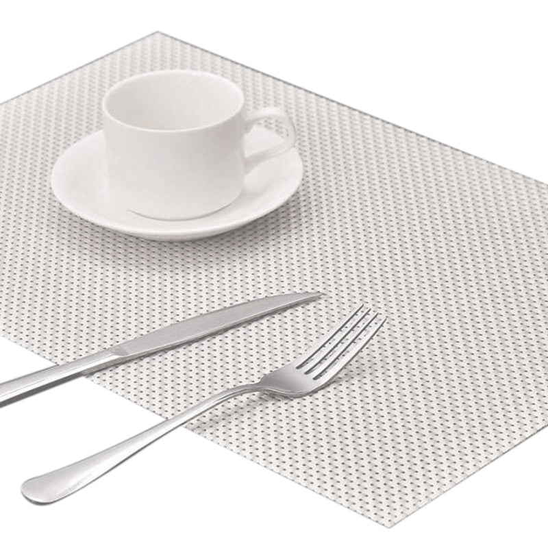 MJ7814 PVC Braided Non-Slip Placemat Dining Table Mat Heat-insulated Tableware Bowl Pads