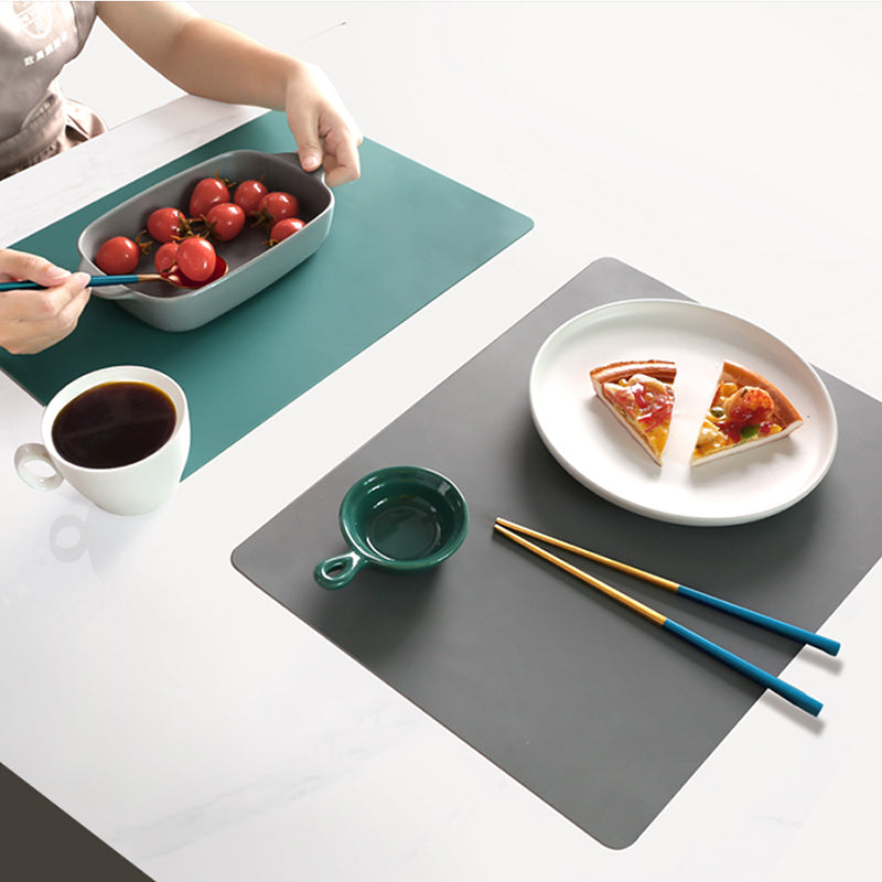 Silicone Placemats [15.7''x11.8''] Heat-Resistant Thicken Non-Skid Table Mats Set for Kids / Baby