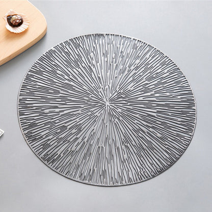 Hollow Out Round PVC Placemat Kitchen Anti-skid Heat Insulation Pad Mat Dining Table Decoration