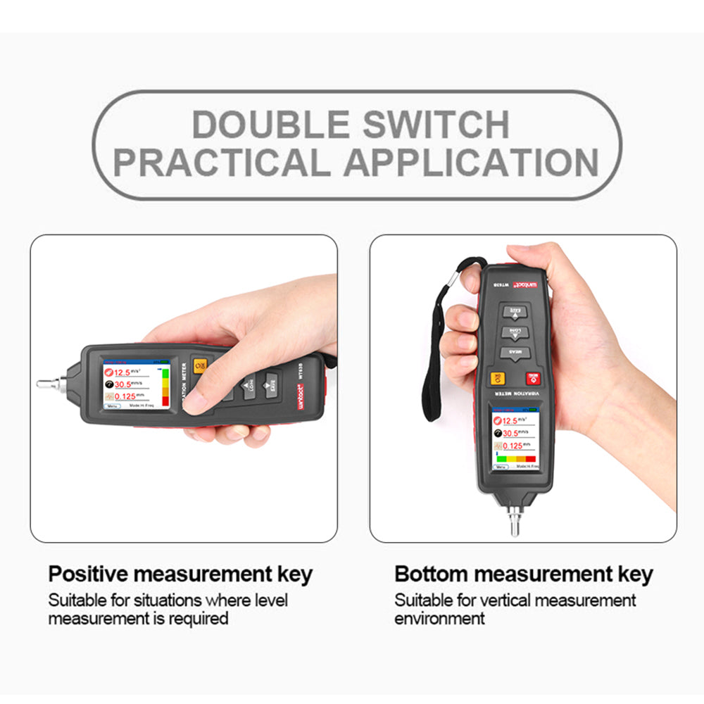 RZ WT63B Digital Vibration Meter Handheld Vibration Analyzer Vibration Tester