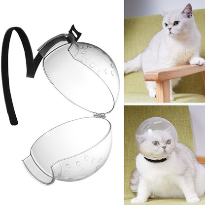 Pet Cat Adjustable Hood Breathable Kitten Transparent Anti-bite Grooming Muzzle