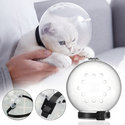 Pet Cat Adjustable Hood Breathable Kitten Transparent Anti-bite Grooming Muzzle