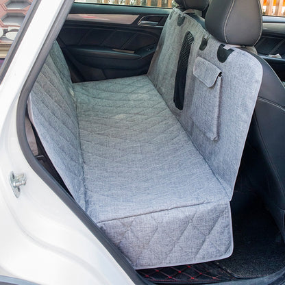 LDLC CZD-U-03 Car Rear Seat Protective Cover Waterproof Oxford Cloth Pet Dog Car Back Seat Cushion Mat with Mesh Window