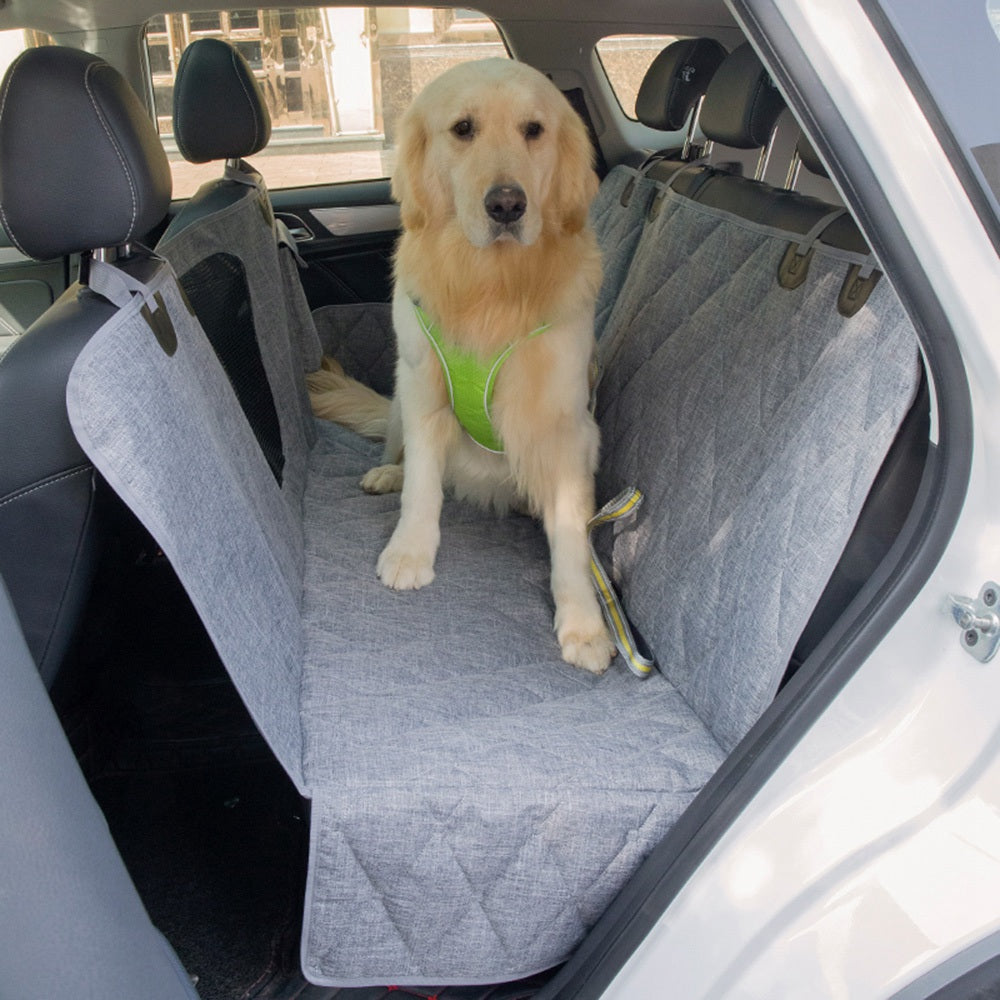 LDLC CZD-U-03 Car Rear Seat Protective Cover Waterproof Oxford Cloth Pet Dog Car Back Seat Cushion Mat with Mesh Window