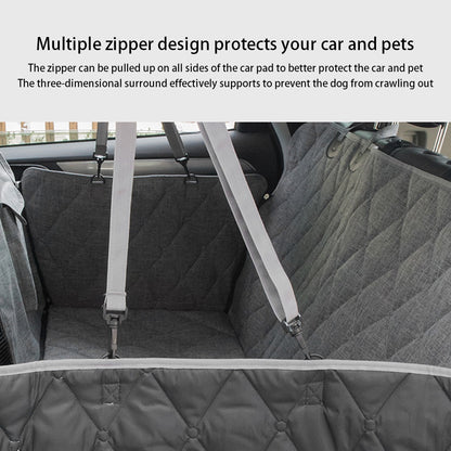 LDLC CZD-U-03 Car Rear Seat Protective Cover Waterproof Oxford Cloth Pet Dog Car Back Seat Cushion Mat with Mesh Window