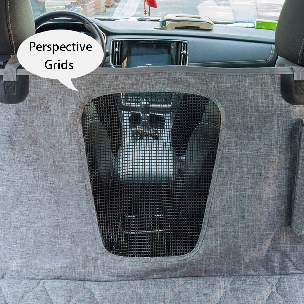 LDLC CZD-U-03 Car Rear Seat Protective Cover Waterproof Oxford Cloth Pet Dog Car Back Seat Cushion Mat with Mesh Window