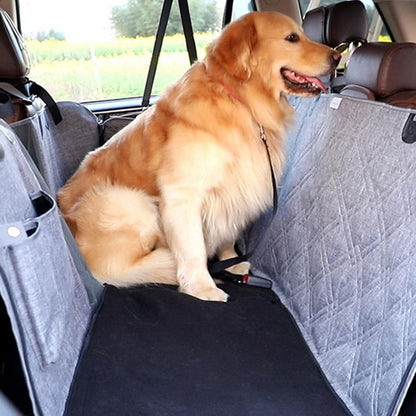 LDLC CZDXK-001 Car Rear Seat Cover Waterproof Pet Dog Car Back Seat Mat Cushion Protector with Zipper Mesh Window