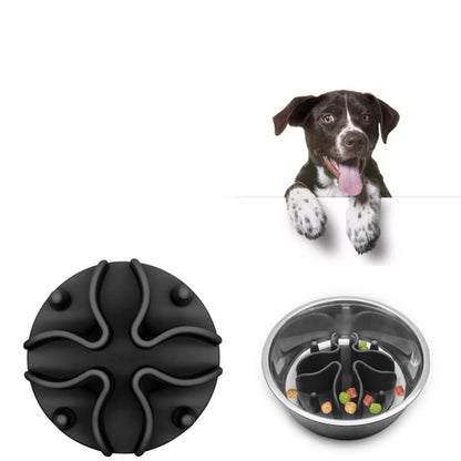 Silicone Dog Slow Feeding Bowl Insert with Suction Cup Pet Food Dispenser Accessories