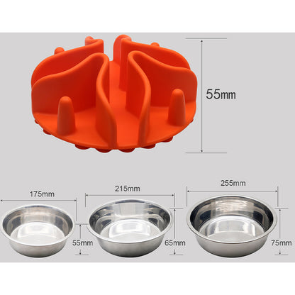 Silicone Dog Slow Feeding Bowl Insert with Suction Cup Pet Food Dispenser Accessories