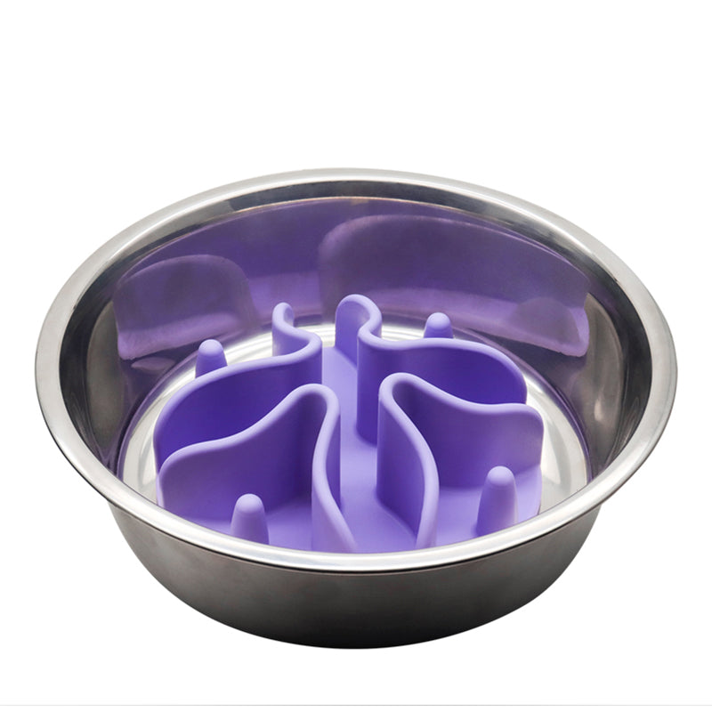 Silicone Dog Slow Feeding Bowl Insert with Suction Cup Pet Food Dispenser Accessories