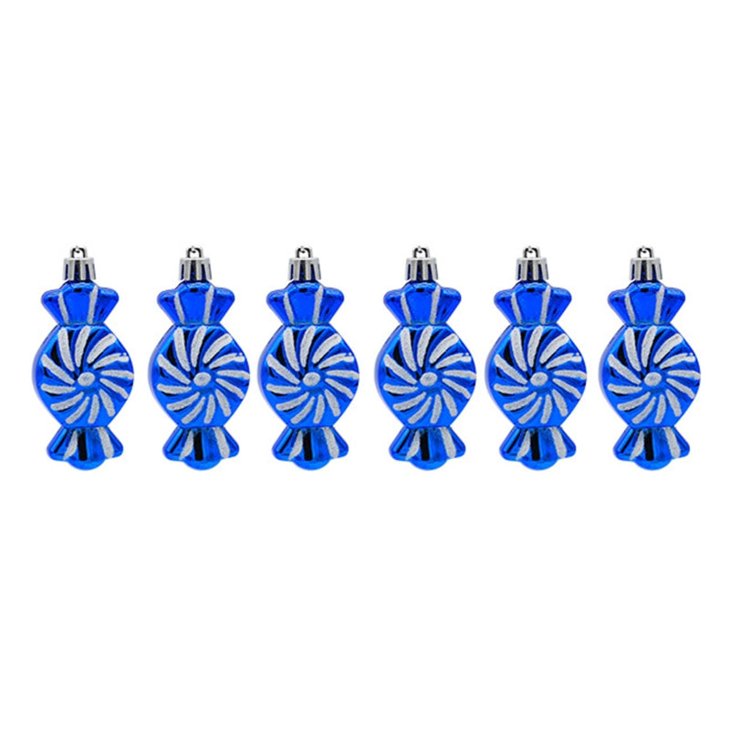 6PCS Candy Shaped Ornaments Christmas Tree Decorations Home Wedding Birthday Party Decors