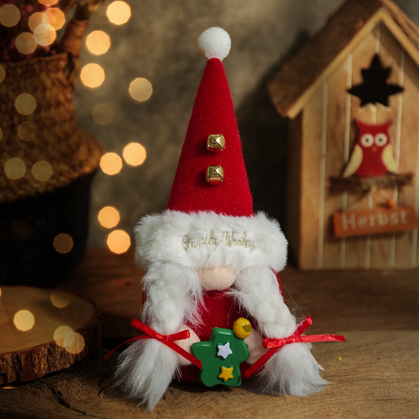 Christmas Gnome Doll Ornament Santa Cute Toy Decoration for Home Office Desktop