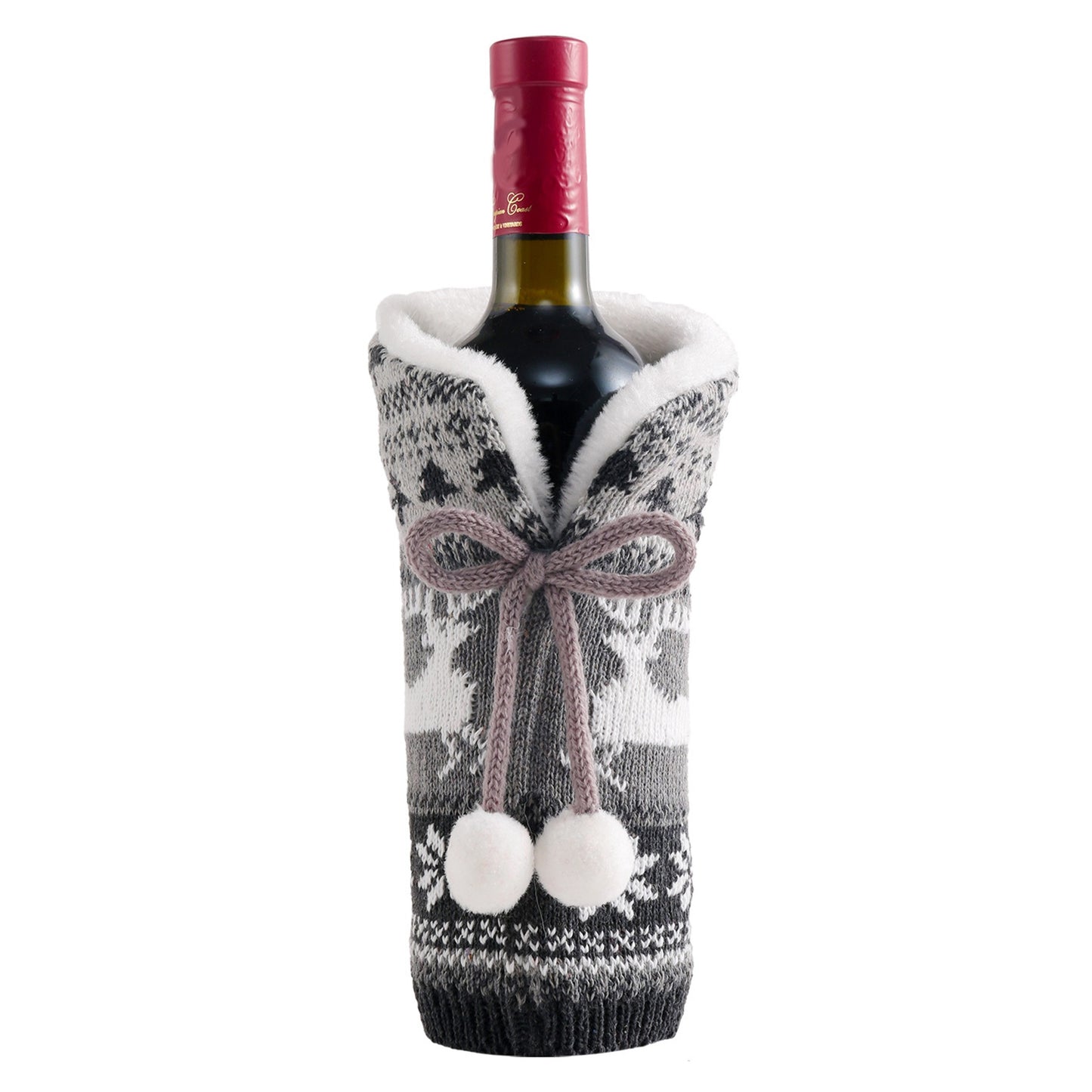 Christmas Sweater Newest Handmade Wine Bottle Knit Bottle Coat Festival Decoration