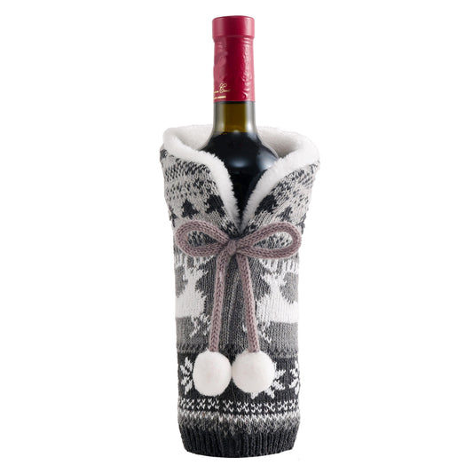 Christmas Sweater Newest Handmade Wine Bottle Knit Bottle Coat Festival Decoration