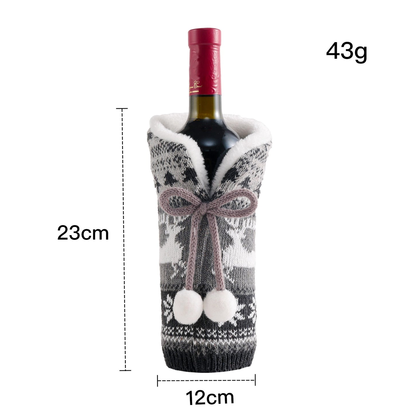 Christmas Sweater Newest Handmade Wine Bottle Knit Bottle Coat Festival Decoration