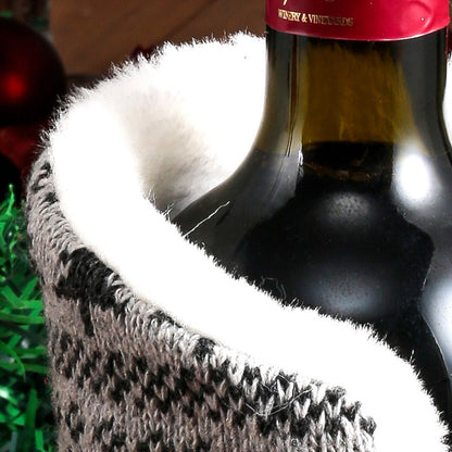 Christmas Sweater Newest Handmade Wine Bottle Knit Bottle Coat Festival Decoration