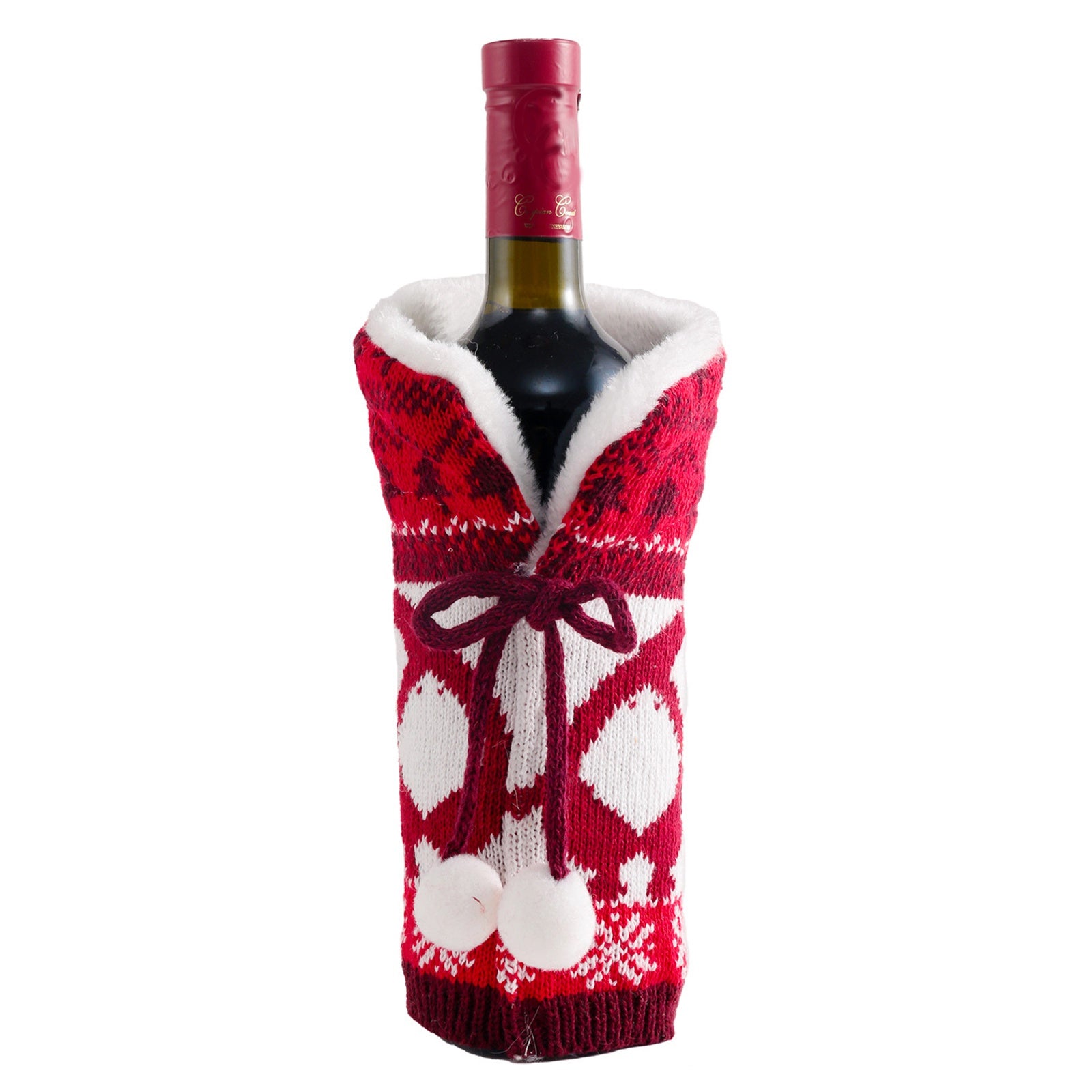 Christmas Sweater Newest Handmade Wine Bottle Knit Bottle Coat Festival Decoration