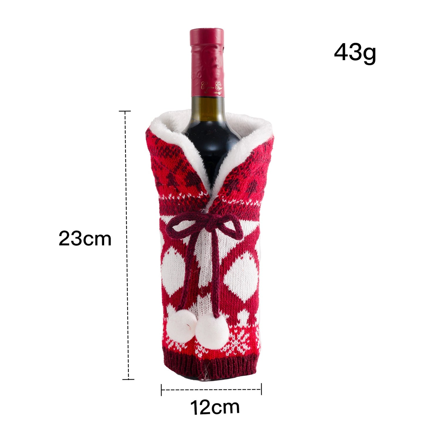 Christmas Sweater Newest Handmade Wine Bottle Knit Bottle Coat Festival Decoration