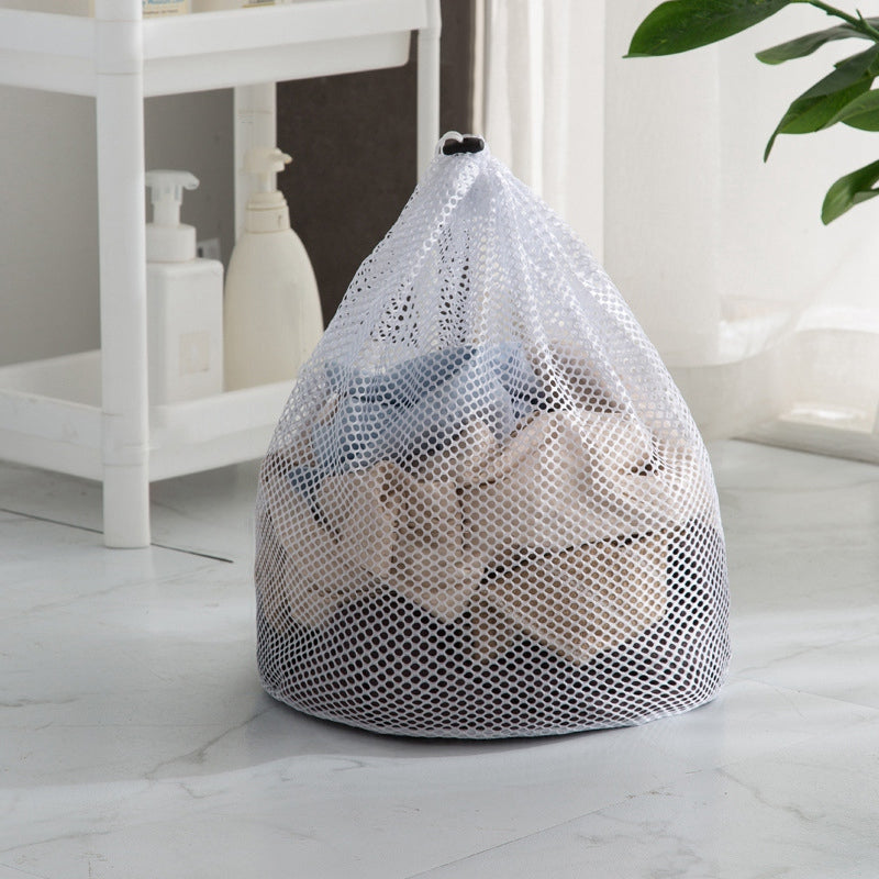 40x50cm Drawstring Washing Machine Laundry Bag Underwear Delicate Wash Bag (Thick Mesh)