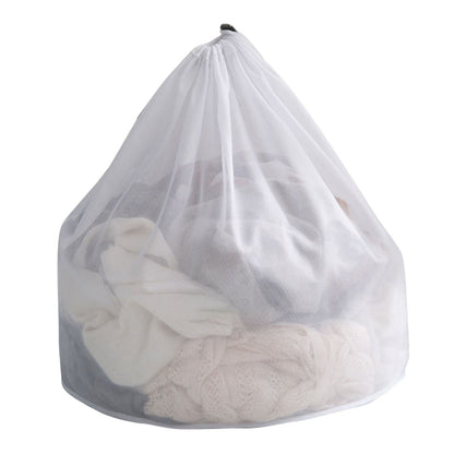 60x80cm Drawstring Laundry Mesh Bag Machine Washable Underwear Delicate Washing Bag (Thin Mesh)