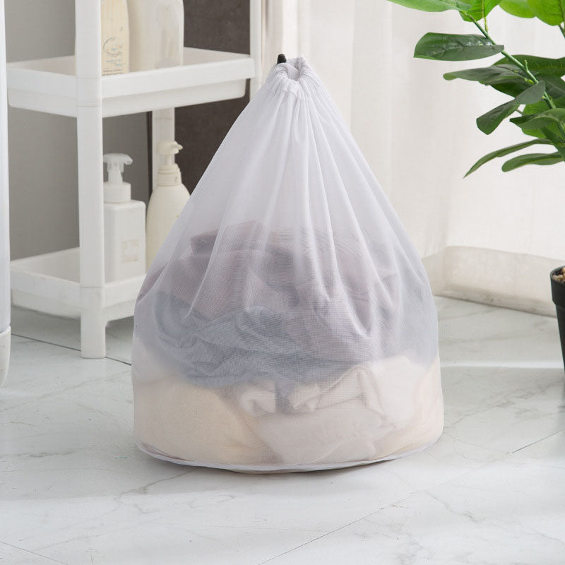 50x60cm Mesh Bag Travel Drawstring Design Storage Organization Bag Clothing Washing Pouch (Thin Mesh)