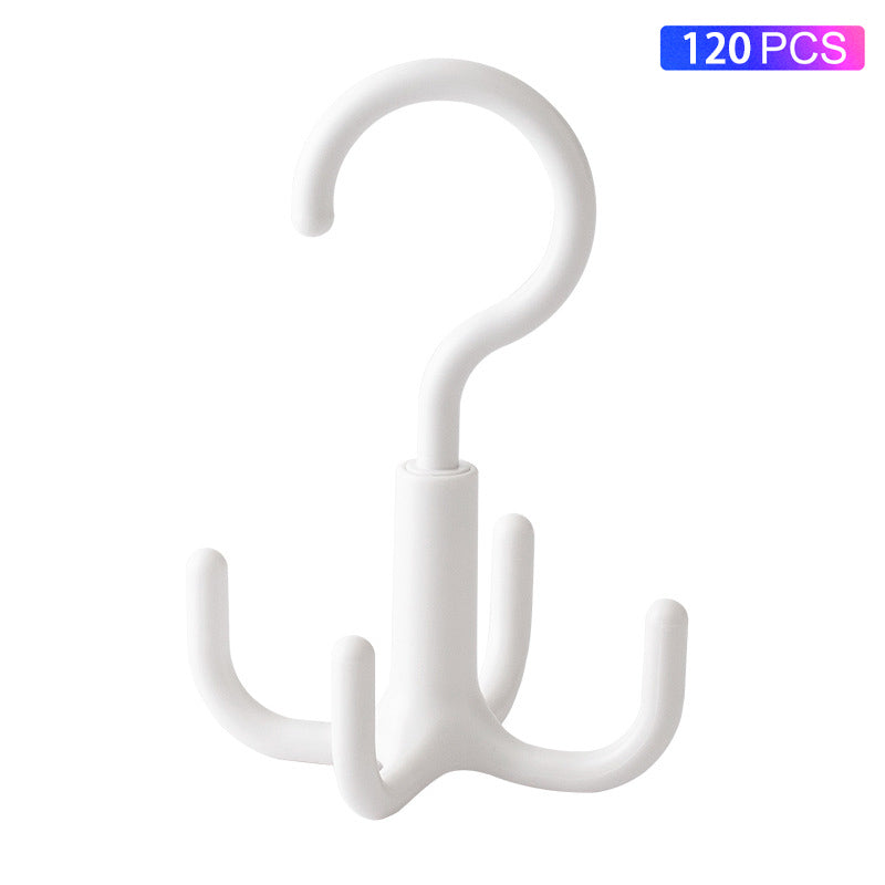 YM-6181 120PCS Swivel Hooks Heavy Duty Rotation Wardrobe Hanger Hooks for Hat Bag Scarves Belts Necklaces