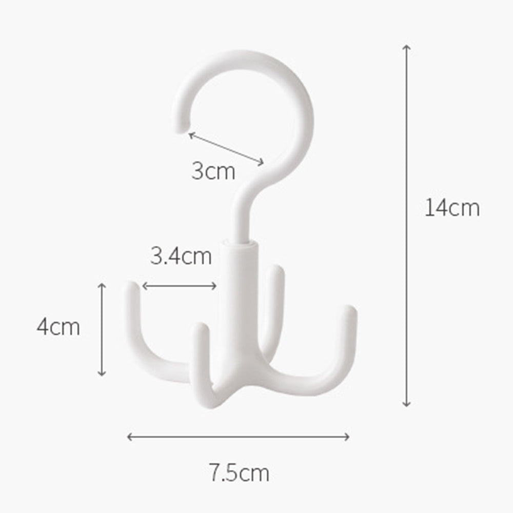 YM-6181 120PCS Swivel Hooks Heavy Duty Rotation Wardrobe Hanger Hooks for Hat Bag Scarves Belts Necklaces