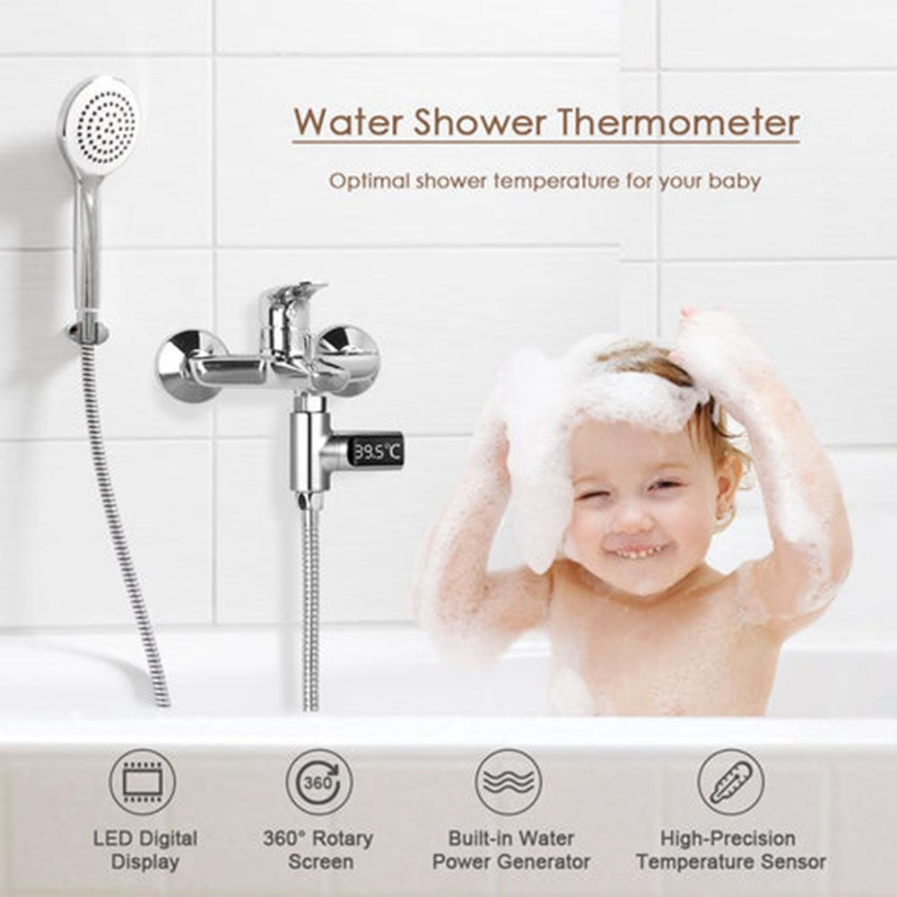 Faucet Shower Thermometer Baby Bath Water Temperature Monitor 360 Degree Rotate Fahrenheit/Celsius Thermometer