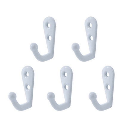 5Pcs Retro Zinc Alloy Hook Wall Door Mount Hooks Home Coat Bag Hat Key Hanging Hook with 2 Screw Holes