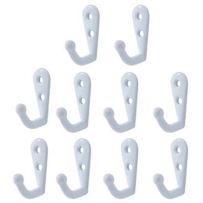 10Pcs Wall Mounted Retro Zinc Alloy Hook Door Back Hooks Home Towel Coat Bag Hat Key Hanger Rack with 2 Screw Holes