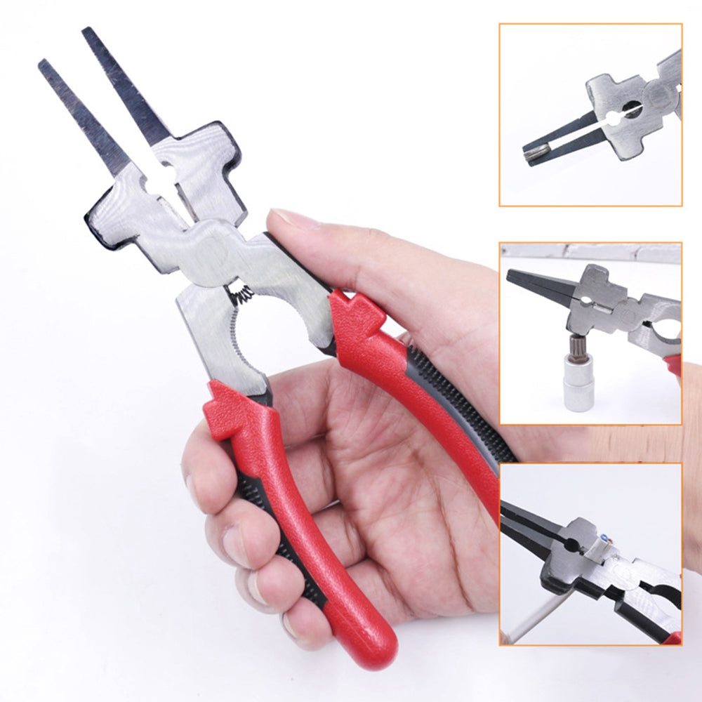 8 Inch Multi-function Welding Tongs High Carbon Steel Welder Gas Welding Protection Long-nosed Clamping Pliers