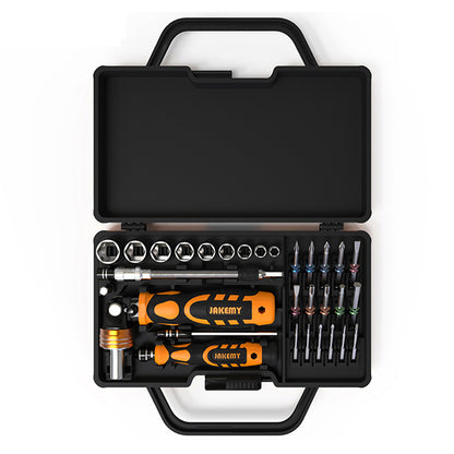 JAKEMY JM-6123 31-in-1 Multifunction Hardware Hand Tool Set Portable Screwdriver Bits for TVs, Computers