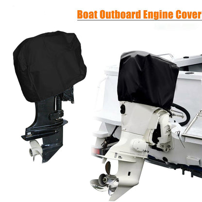 15HP 210D Oxford Cloth Waterproof Yacht Half Outboard Motor Engine Dust Cover Marine Engine Protector, 52*27*32cm