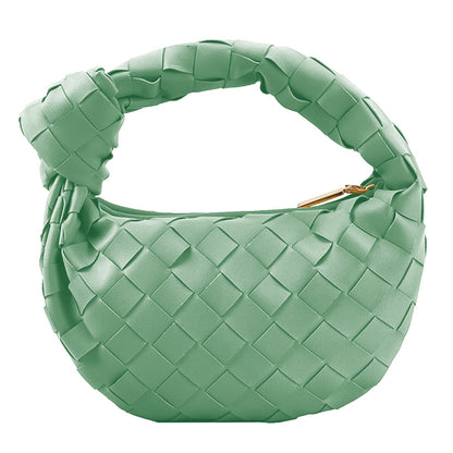 Women's Handbag PU Leather Woven Fashionable Knot Purse Woven Handmade Handmade Clutch Hand Bag