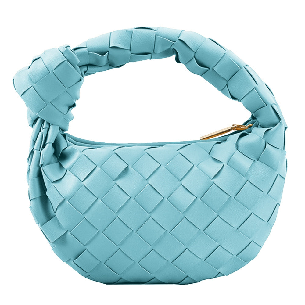 Women's Handbag PU Leather Woven Fashionable Knot Purse Woven Handmade Handmade Clutch Hand Bag