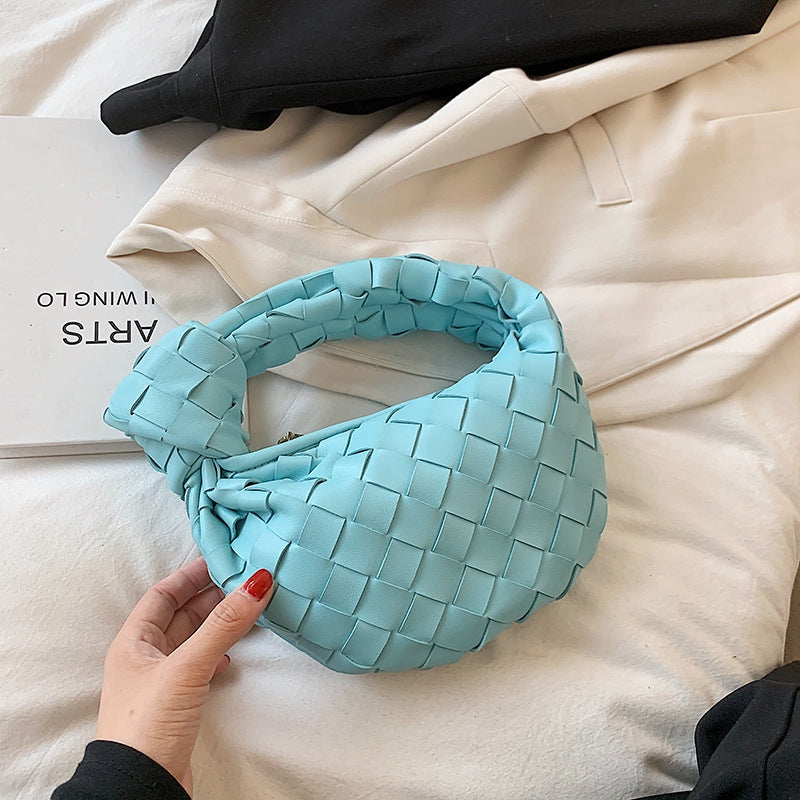 Women's Handbag PU Leather Woven Fashionable Knot Purse Woven Handmade Handmade Clutch Hand Bag