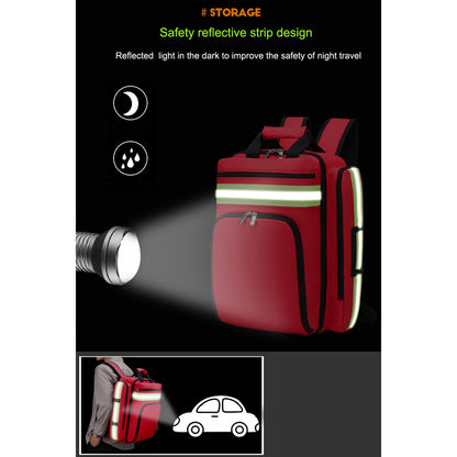 0908 First Aid Emergency Rescue Backpack Civil Air Defense Earthquake Relief Storage Bag Large Capacity Survival Kit Carrying Bag