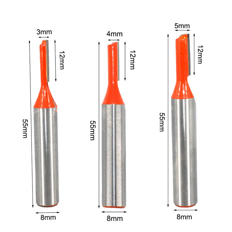 MC02083 8x5x12mm Woodworking Slotting Cutter 8mm Shank Trimmer Router Bit Carpenter Tool