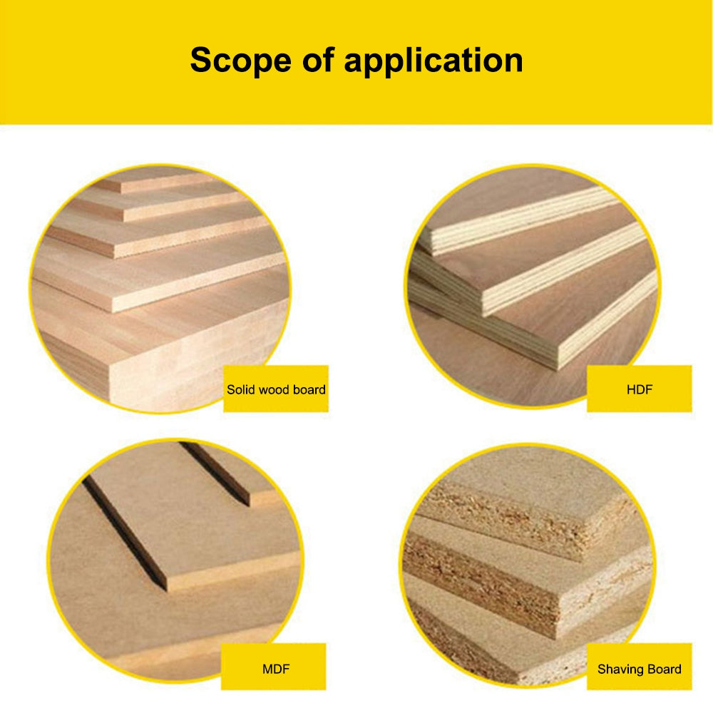 3Pcs 1 / 4" Shank Router Bit Set 3-Teeth 1 / 4"x47+45-Degree + 1 / 4"x1-3 / 8 Woodworking Wood Cutter Groove Tenon Milling Tool