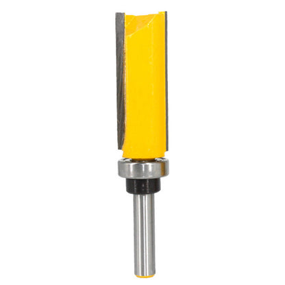 MC02214 8mm Shank Flush Trim Router Bit Straight End Template Wood Milling Cutter Carpenter Tool with Plastic Box