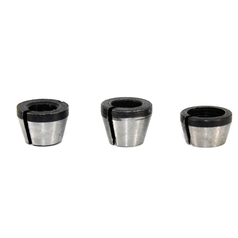 6PCS Router Collet Set Chuck Heads Screw Nut Adapter 6mm / 6.35mm / 8mm for Trimming Carving Machine Milling Cutter