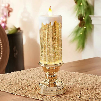 Christmas LED Candle Light Decorative Craft Night Light Colorful Fantasy Crystal Candles Tourist Souvenirs