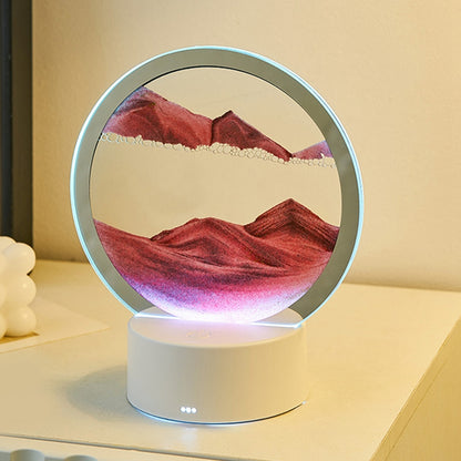 3D Quicksand Table Lamp Dynamic Sand Painting Night Light with Touch Switch Home Decoration