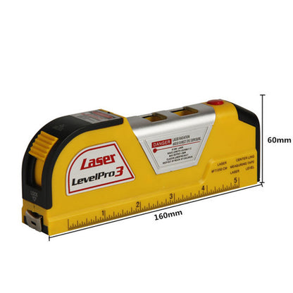 LV-02 Laser Horizon Vertical Measure Tape Horizontal Ruler 4-in-1 Infrared Laser Level Cross Line Laser Measure Tape