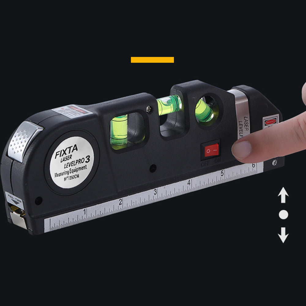 Multifunction Cross / Straight Line Infrared Laser Level Horizontal Vertical Laser Leveling Instrument Measure Tape