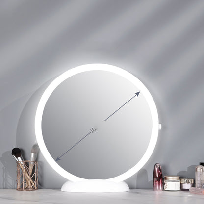 XIAOMI YOUPIN JORDAN & JUDY NV534 16 inch LED Makeup Mirror with Light Round Desktop 3 Color Adjustable Cosmetic Mirror