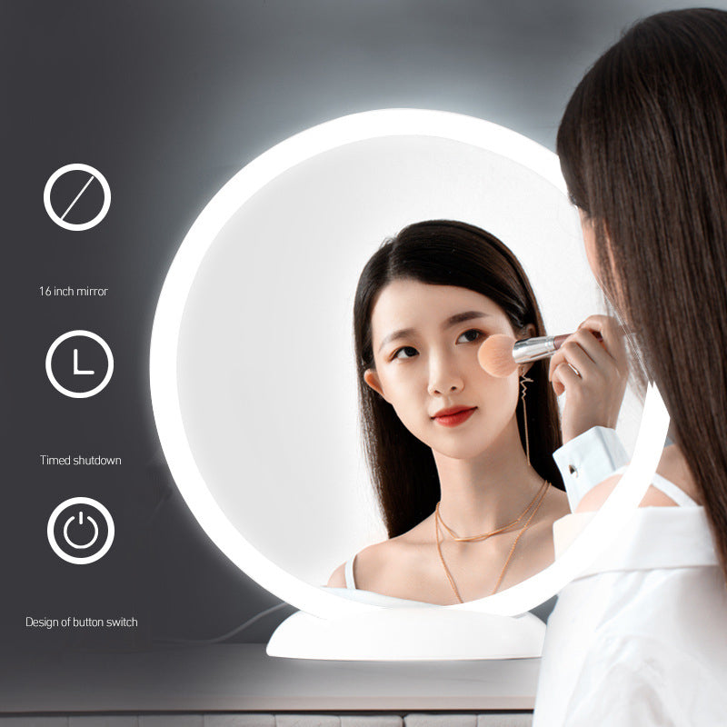 XIAOMI YOUPIN JORDAN & JUDY NV534 16 inch LED Makeup Mirror with Light Round Desktop 3 Color Adjustable Cosmetic Mirror