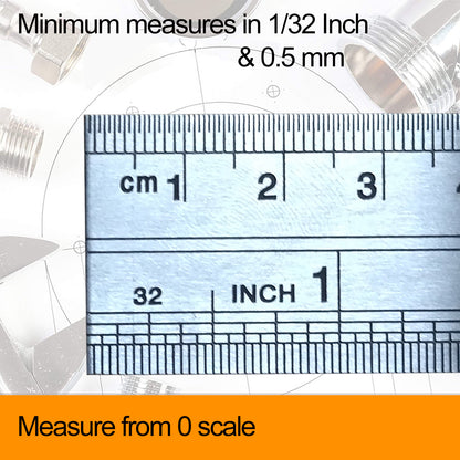 THD 12-inch + 6-inch Stainless Steel Straight Ruler Set Engineering School Office Precision Measuring Hand Tool