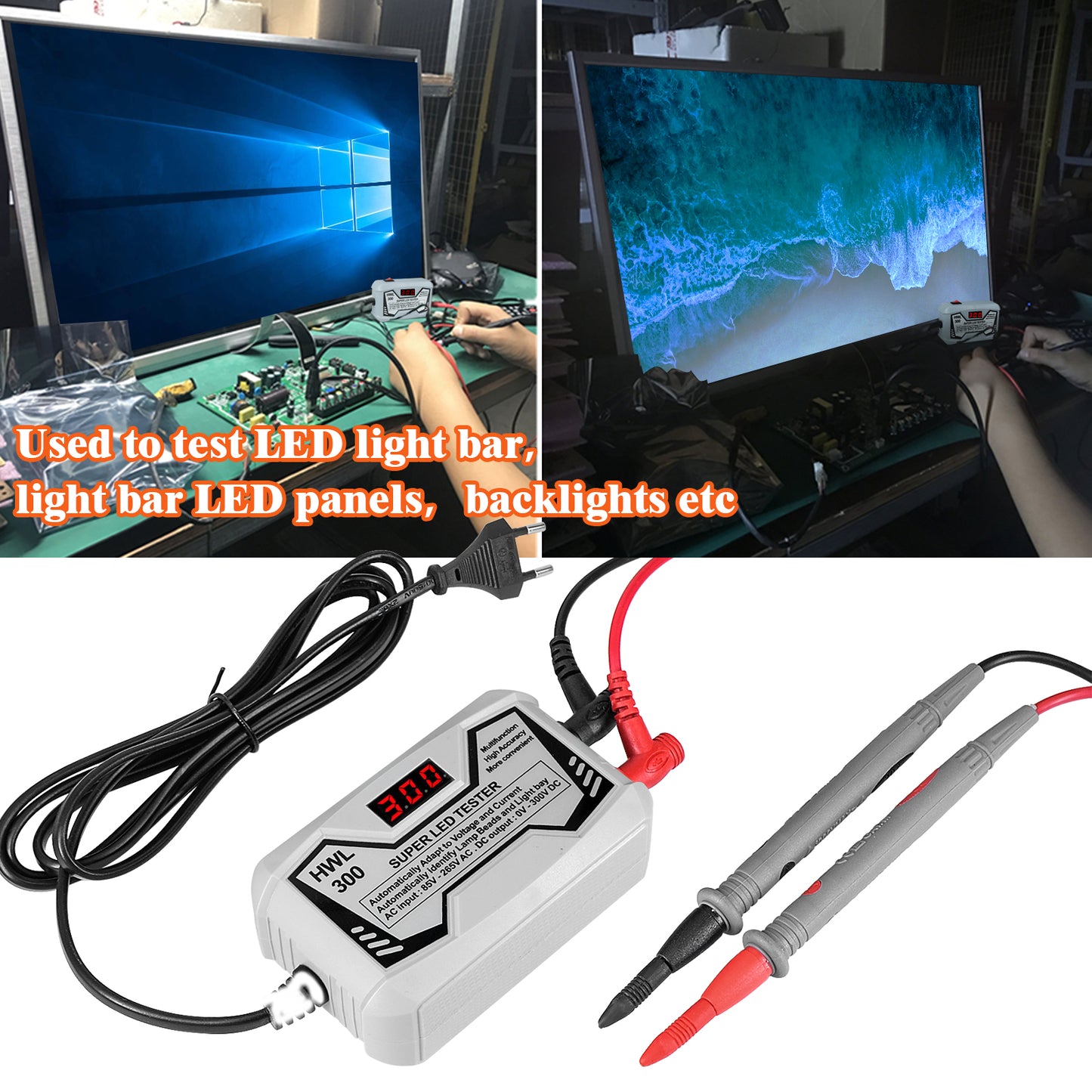 0-300V LED Lamp TV Backlight Tester Multifunctional LED Strips Beads Test Tool Measurement Instruments for LED Light (CE / FCC Certified)