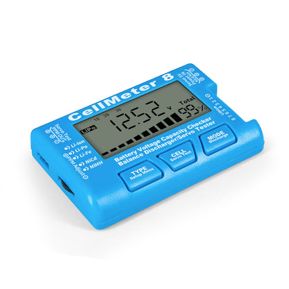 Cellmeter 8-in-1 Digital Battery Capacity Checker Controller Tester Voltage Tester for Li-Po Li-ion NiMH Nicd Cell Meter